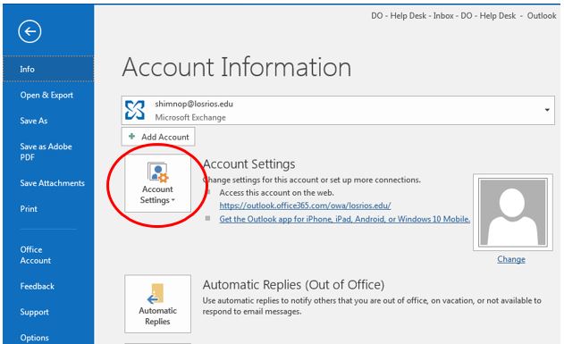 How to Update Email Account Settings in Microsoft Outlook 365