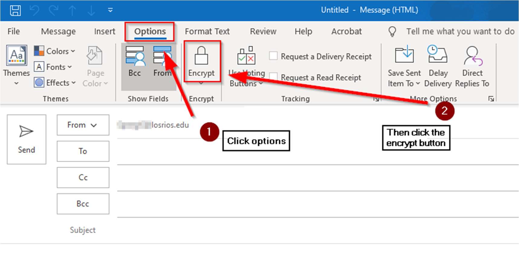 How to send a secure email in Outlook