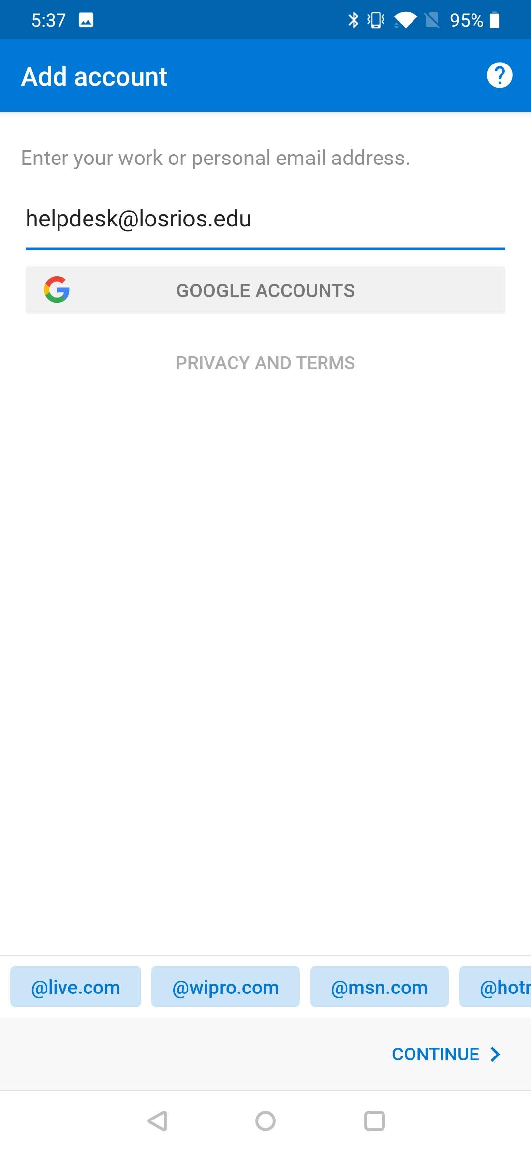 loopia mail android outlook